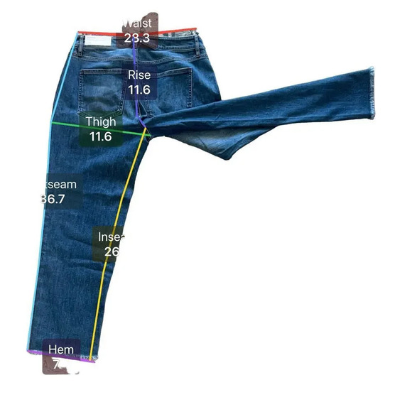 Loft Women’s Size 6 High Rise Straight Leg Blue Jeans - Picture 6 of 6